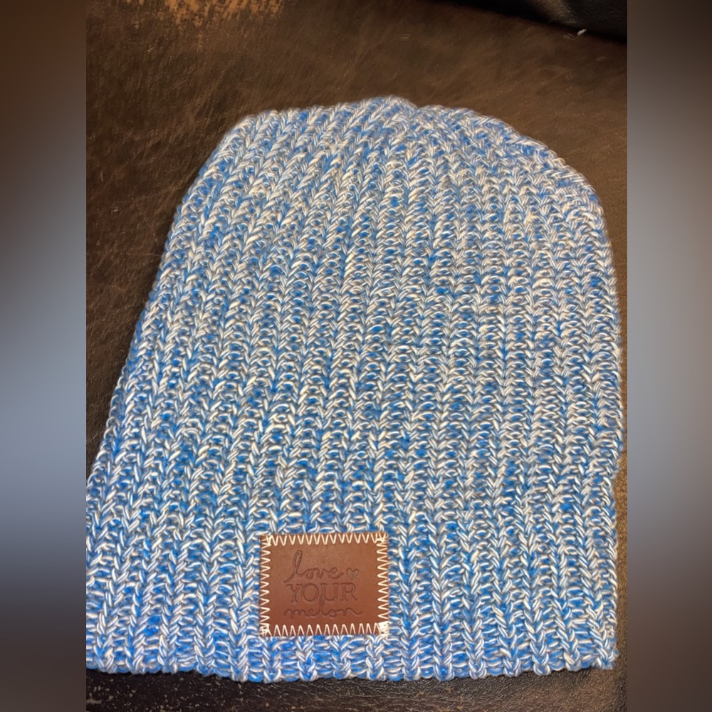 White and Blue Love Your Melon Beanie  •2 for $30 on beanies•